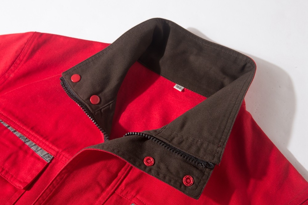 全棉春秋工作服領(lǐng)口細(xì)節(jié)展示